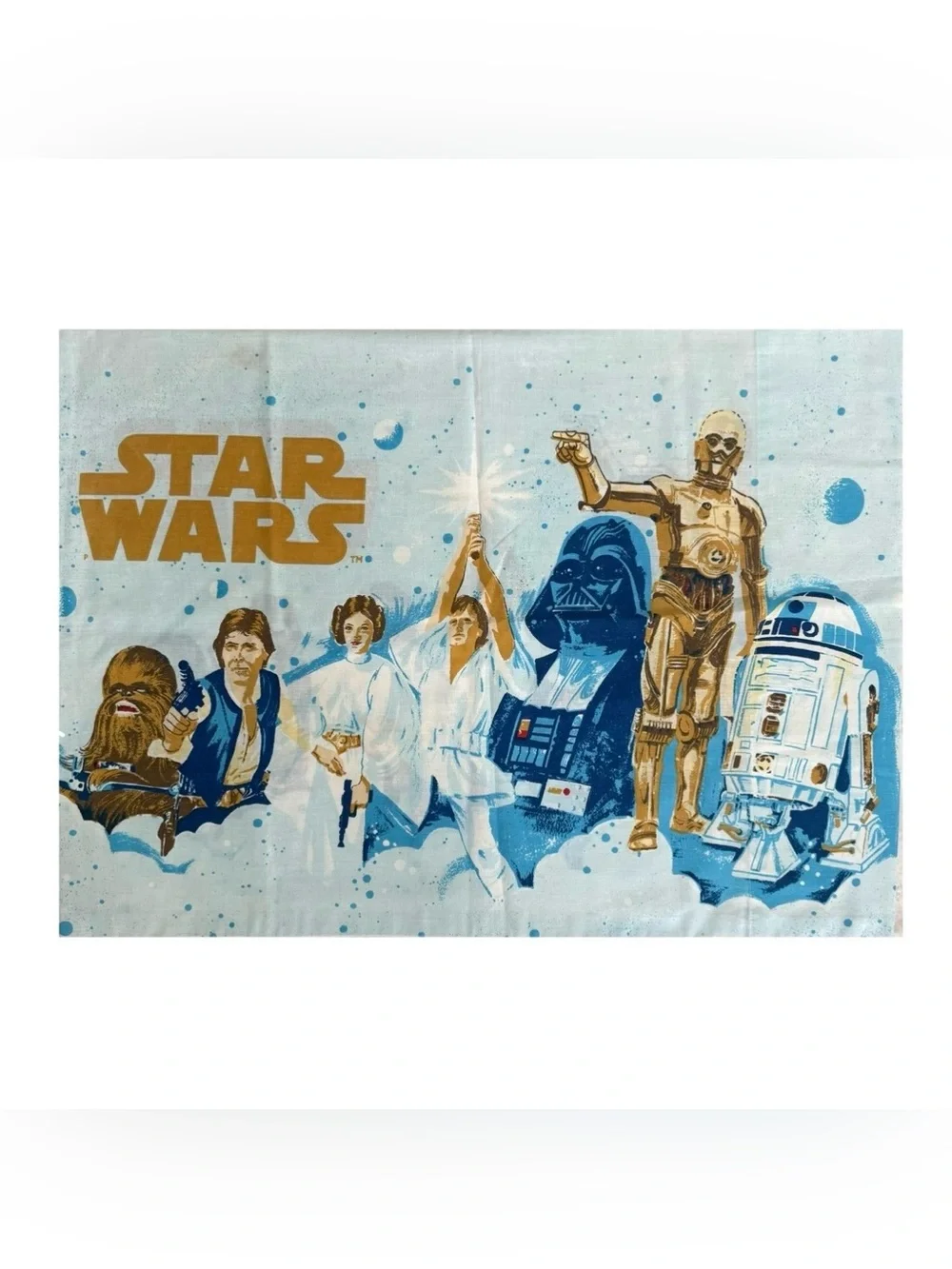 Vintage 1977 Star Wars IV A New Hope Pillowcase